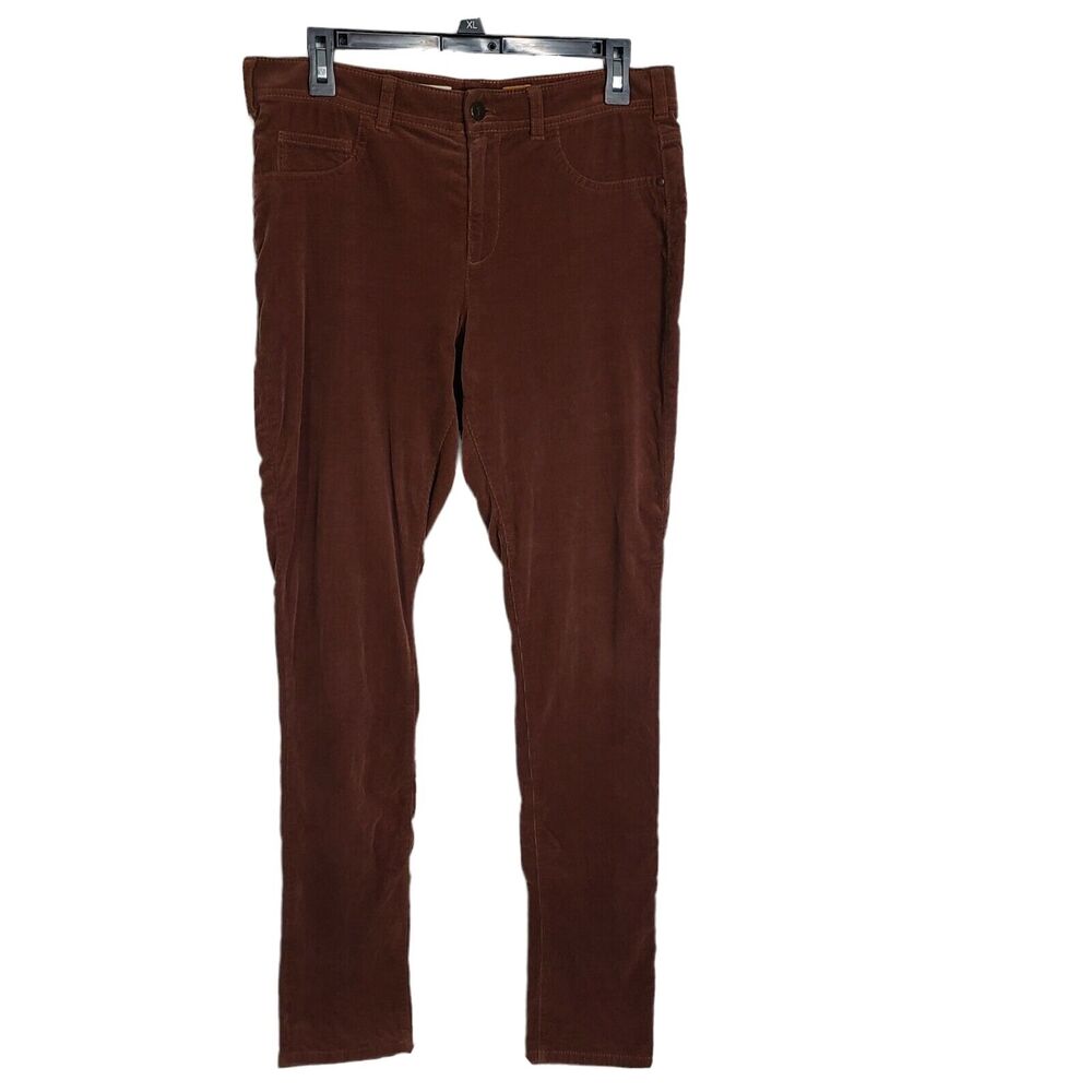 Pilcro And The Letterpress Womens Pants Size 30 Serif Skinny Fit Brown Corduroy
